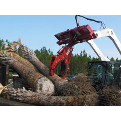 3-Finger Rock and Tree Hand Skid Steer Grapple Attachment - EZ Spot UR - Rated 5,000 lb on rock and 2,000 lb on trees