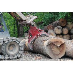 3-Finger Rock and Tree Hand Skid Steer Grapple Attachment - EZ Spot UR - Two mechanical jaw settings
