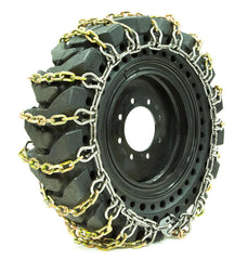 Tire size - Skid Steer 2-Link 8 mm with Bungee Tire Chains (Pair) - Quality Chain