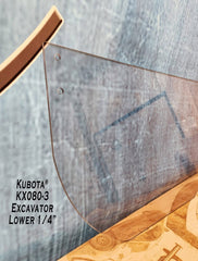 Kubota Excavator Windshield KX080-3 | Shields Lexan Polycarbonate