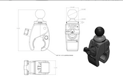 Skid Steer RAM Mount Phone Holder - RAP-B-400U - Skid Steer Genius