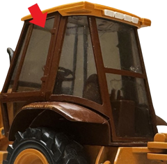 Case/New Holland Backhoe Cab Door Glass - Rear Left-Hand Swing-Out | Depco