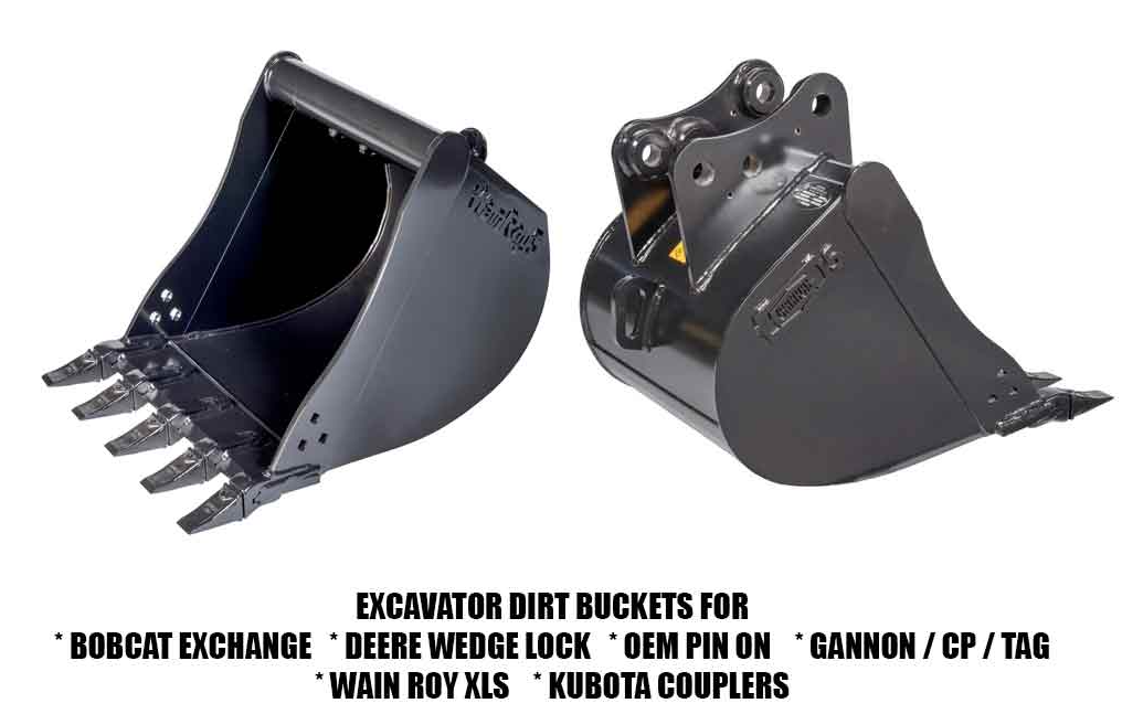 Severe Duty Dirt Buckets for TLBs up to 16000 lbs. - WAIN ROY