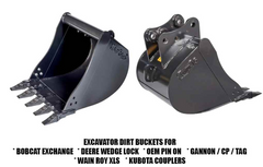 Backhoe bucket - Straight Wall Dirt Buckets for TLBs up to 16,000 lbs. - WAIN ROY