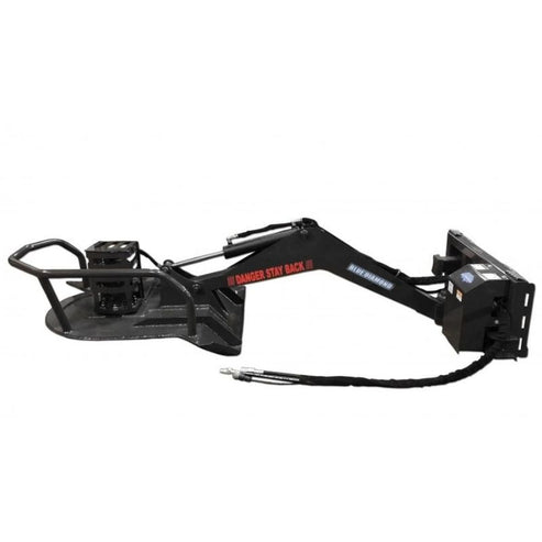 Skid Steer Swing Arm Brush Cutter Attachment - Blue Diamond