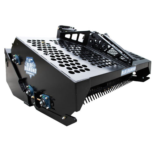 Skid Steer Rock Rake Attachment - Blue Diamond