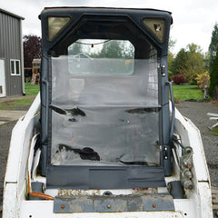 Case Replacement Cab Enclosure Nylon w Door & Side Window - Skid Steer - Window Material: 40-mil clear vinyl — heavy-duty, distortion-free