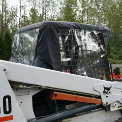 Case Replacement Cab Enclosure Nylon w Door & Side Window - Skid Steer - Rear Window: Push-out design with hook-and-loop fasteners