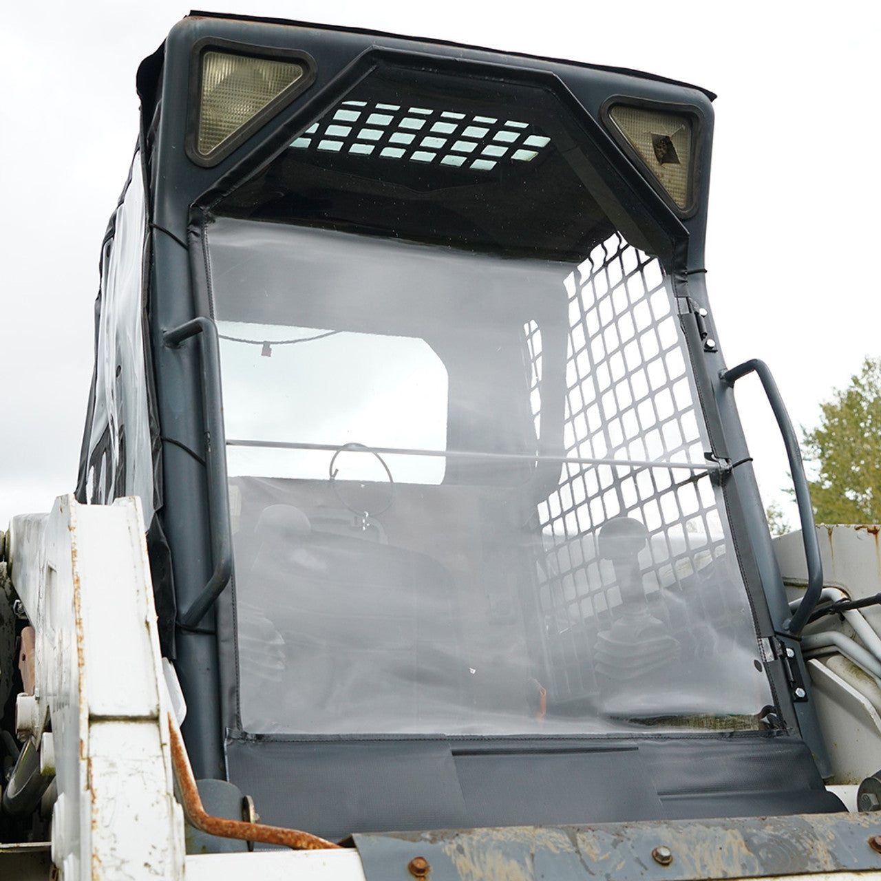 Machine Compatibility: Case Skid Steer Loader - Case Replacement Cab Enclosure Nylon w Door & Side Window - Skid Steer