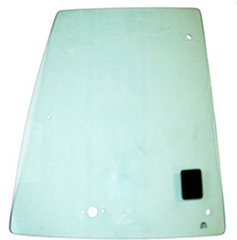 Cut to the OEM 205-9587 pattern at 36.5" X 22.5" - CAT Backhoe Left Hand Upper Door Glass for 416E, 428E Models | Depco