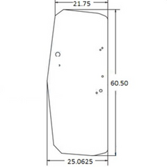 John Deere Dozer Left Hand Door Cab Glass | Depco