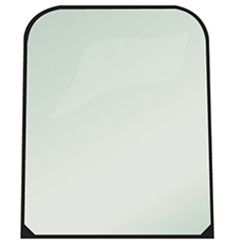 Cut to the OEM LQ50C00002S002 pattern at 41" X 33" - Kobelco Front Upper Glass for SK75SR-3, SK210LC-9, SK260LC-10 | Depco