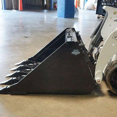 Skid Steer Mini Low Profile Bucket With Teeth | Blue Diamond