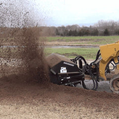 Severe Duty Skid Steer Angle Broom Attachment - Blue Diamond