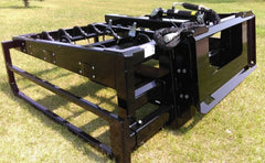 Skid Steer 6-Pack Bale Accumulator Grapple - Top Dog Attachments - Hands-free bale collection