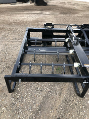Skid Steer 6-Pack Bale Accumulator Grapple - Top Dog Attachments - 2 x 8 welded cross tube cylinder with ORB ports