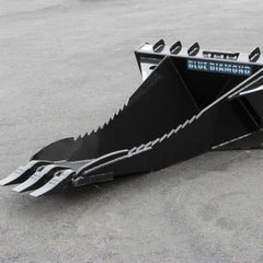 Skid Steers Stump Bucket - Blue Diamond