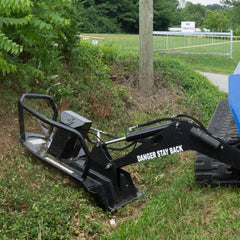 Skid Steer Swing Arm Brush Cutter Attachment - Blue Diamond