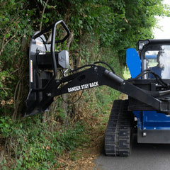 Skid Steer Swing Arm Brush Cutter Attachment - Blue Diamond
