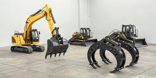 The best heavy-duty log grapple for a small excavator.