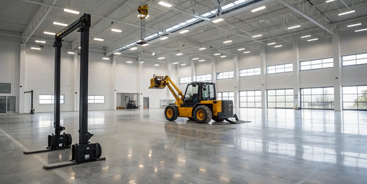 Telehandler with a material handling arm, a key attachment to buy for superior reach and lifting.