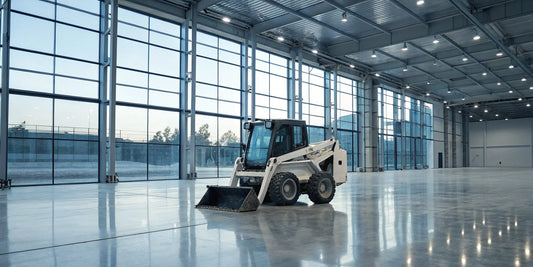 Skid steer with a grapple bucket attachment for sale.
