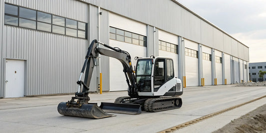 Mini excavator compatible with a 36 inch brush cutter for sale.