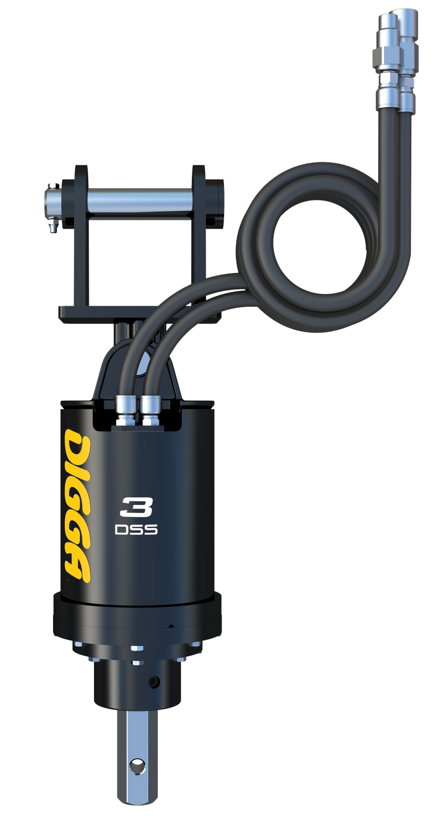 Digga 2DSS auger drive with excavator pin mount
