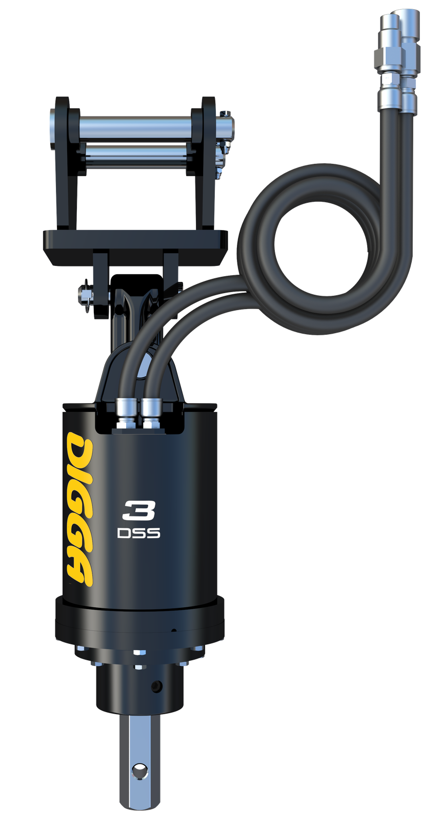 Digga 2DSS auger drive with excavator pin mount