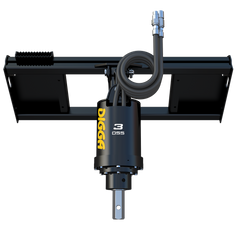 Digga 3DSS auger drive on a universal skid steer quick attach frame