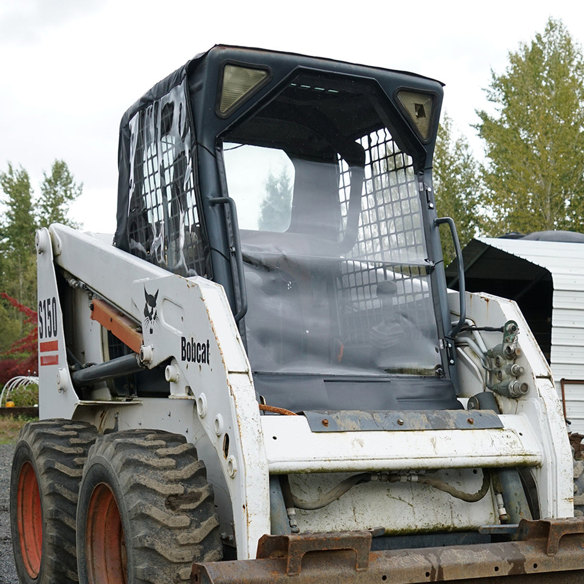 Bobcat Skid Steer Replacement Cab Enclosure Nylon w Door- Cardinal