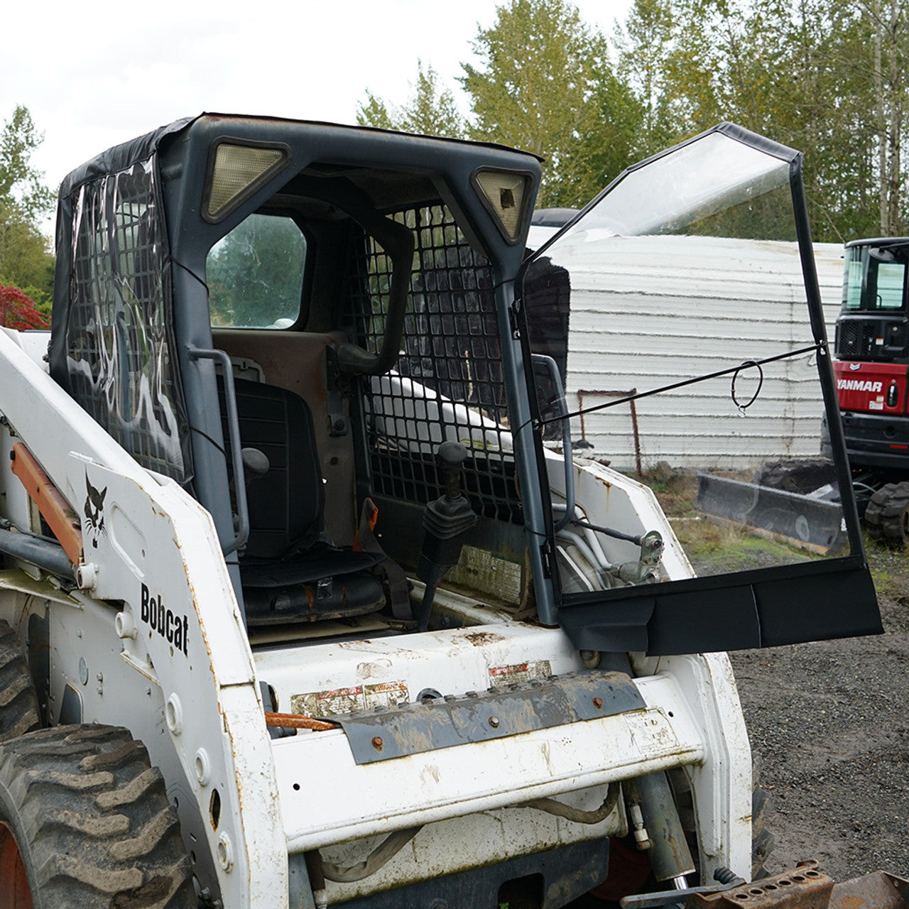 Bobcat Skid Steer Replacement Cab Enclosure Nylon w Door- Cardinal