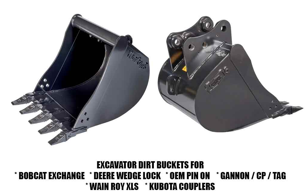 Dirt Buckets for 4,500-9,000 lbs. Excavators - WAIN ROY