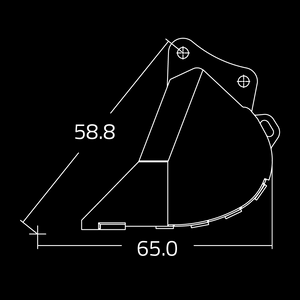 Dirt Buckets for 52,000 - 65,000 lbs. Excavators - WAIN ROY-4
