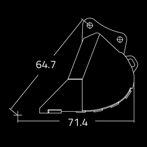 Dirt Buckets for 52,000 - 65,000 lbs. Excavators - WAIN ROY-5