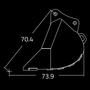 Dirt Buckets for 65,000 - 95,000 lbs. Excavators - WAIN ROY-5