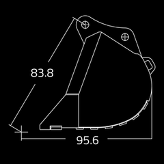 Dirt Buckets for 95,000 - 110,000 lbs. Excavators - WAIN ROY-4