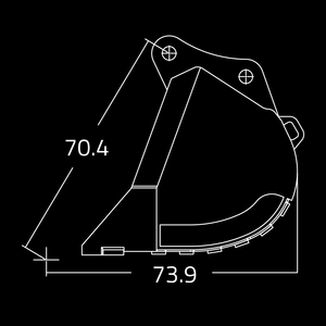 Dirt Buckets for 95,000 - 110,000 lbs. Excavators - WAIN ROY-5