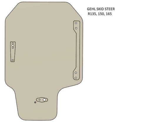 Gehl / Mustang Windshield Skid Steer (Gehl 135-165) – (Mustang 1050R-1650RT) | Shields Lexan Polycarbonate