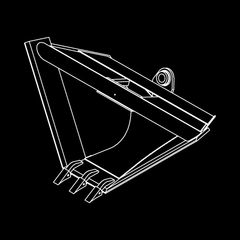 Heavy-Duty "V" Ditching Bucket for Excavators - WAIN ROY