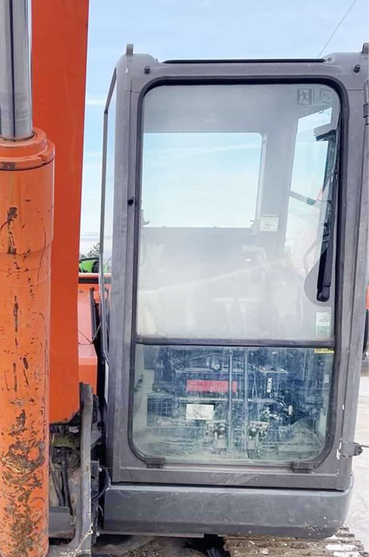 Hitachi COMPACT Excavator Windshield | Shields Lexan Polycarbonate