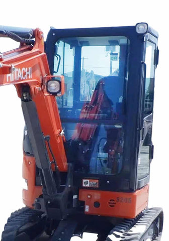 Hitachi ZX-5N COMPACT (Mini) Excavator Windshield | Shields Lexan Polycarbonate