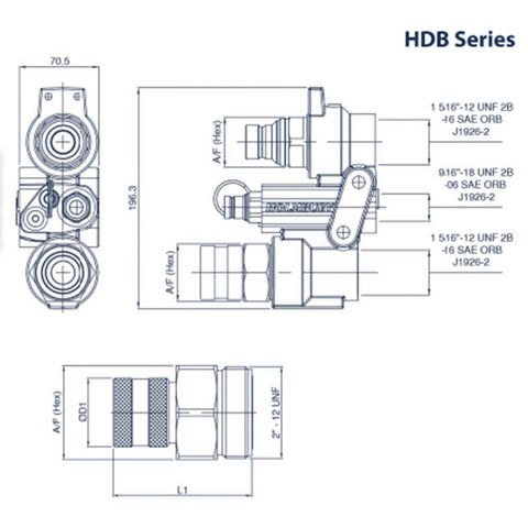 HDB 3/4" Decompression Couplers - Holmbury