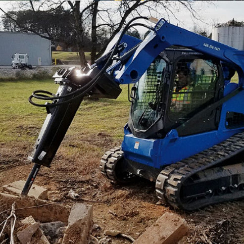 Hydraulic Breaker Skid Steer Attachment - Blue Diamond