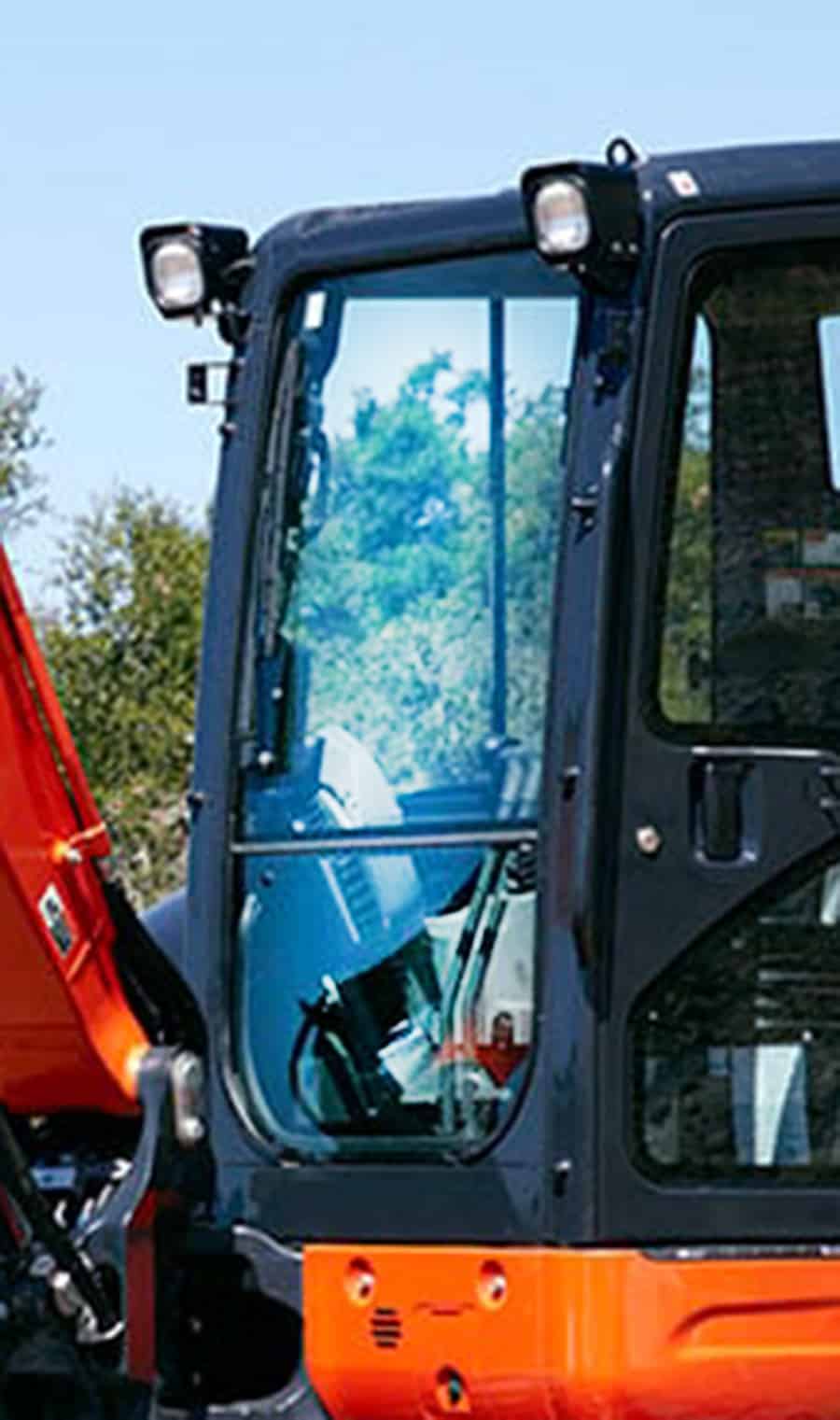 Kubota Excavator Windshield KX040 | Shields Lexan Polycarbonate