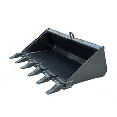 Skid Steer Mini Low Profile Bucket With Teeth | Blue Diamond
