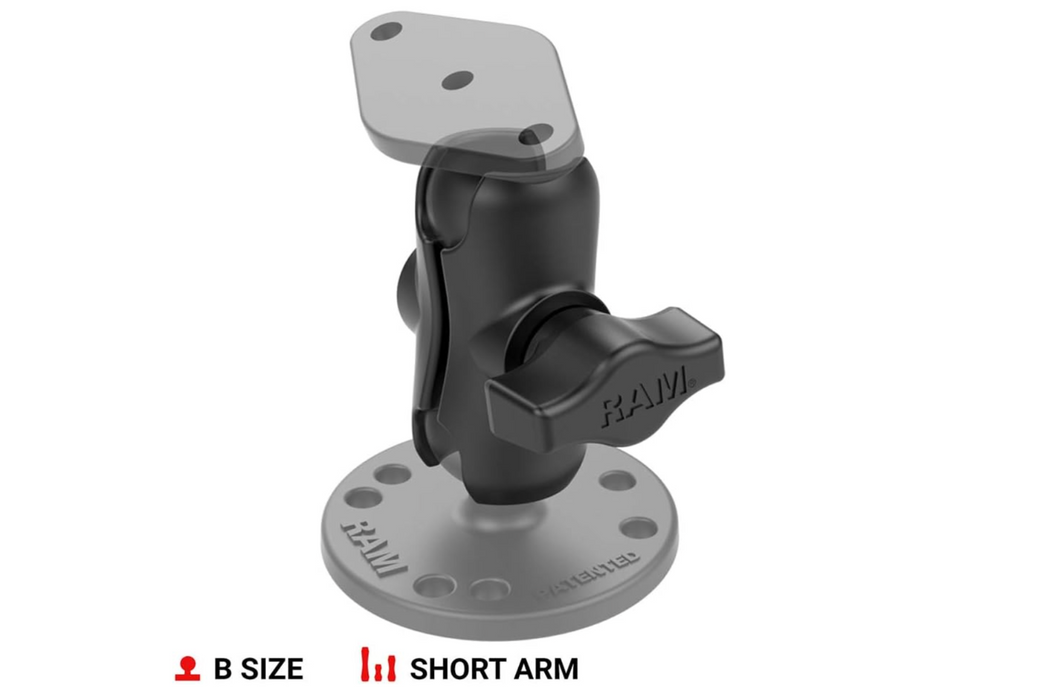 RAM Mount Short Socket Arm - RAP-B-201U-A - Skid Steer Genius
