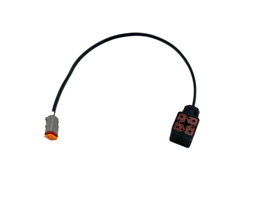 Adapter Cable 18 Inch DIN to Deutsch - SG-DTP-DIN-18 - Skid Steer Genius