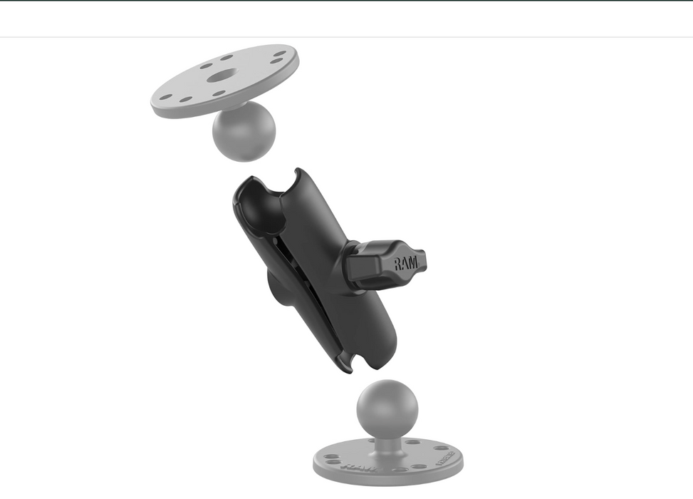 RAM Mount Double Socket Arm - RAP-B-201U - Skid Steer Genius