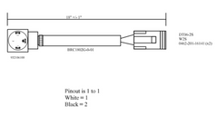 Adapter Cable 18 Inch DIN to Deutsch - SG-DTP-DIN-18 - Skid Steer Genius